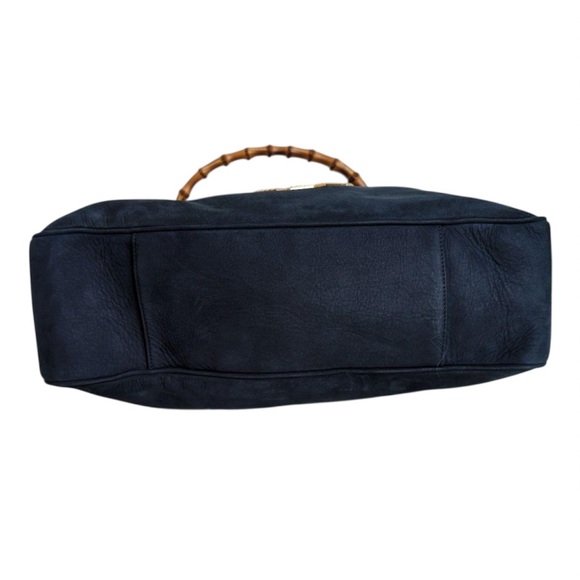 Versace Starburst Nubuck Handbag W/ Bamboo Handle ■Rare■ - Picture 6 of 9